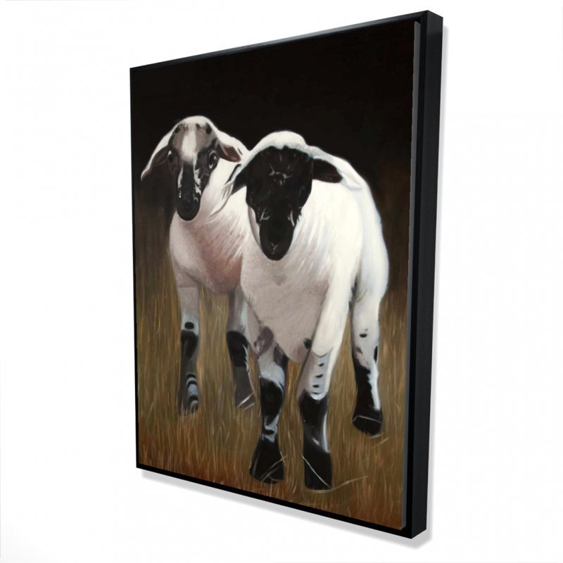 Deux agneaux, reproduction sur toile