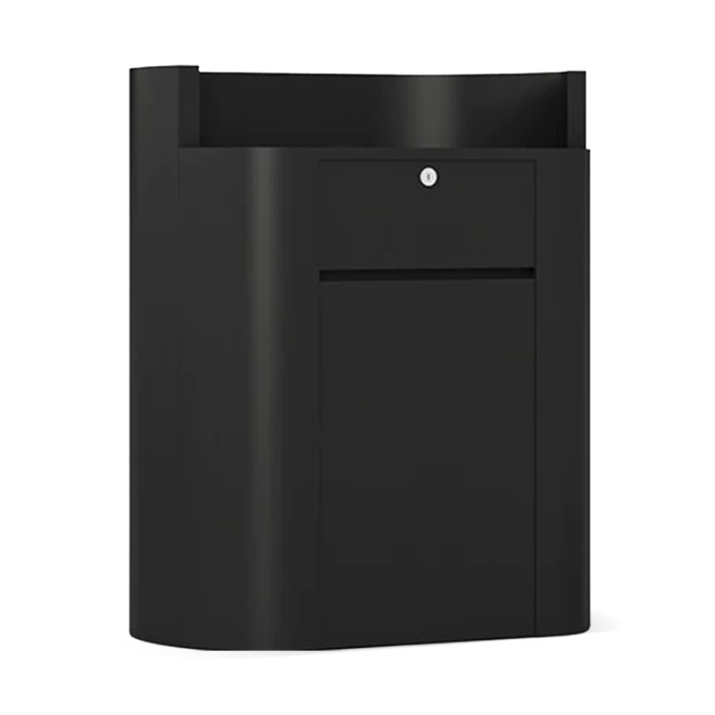 Bureau de réception contemporain en bois manufacturé Contemporary, 37.4, Black