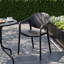 Ensemble de 4 chaises de patio empilables avec dossier incurvé, fauteuil d'extérieur en plastique, aucun assemblage requis-1115361053-1115361055