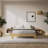 Wooden Platform Bed with Slats-350955710