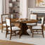 Ensemble de table de salle à manger 5 pièces avec 4 chaises rembourrées Farmhouse-359702806