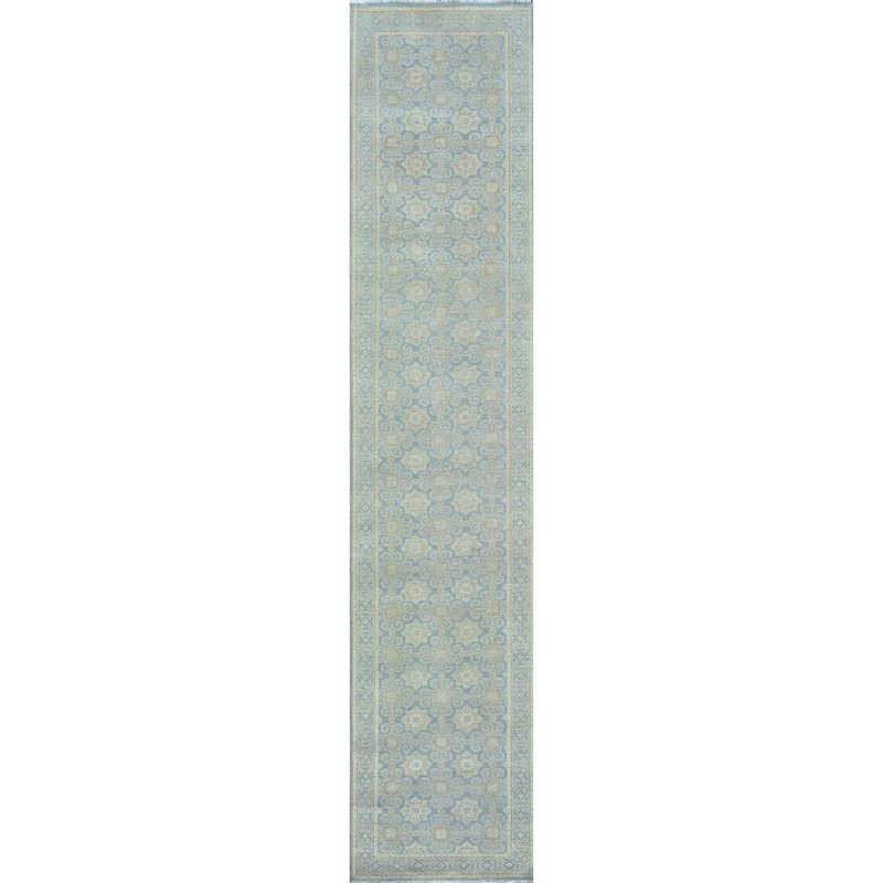 Handmade Wool Area Rug, Runner 2'6" x 12'