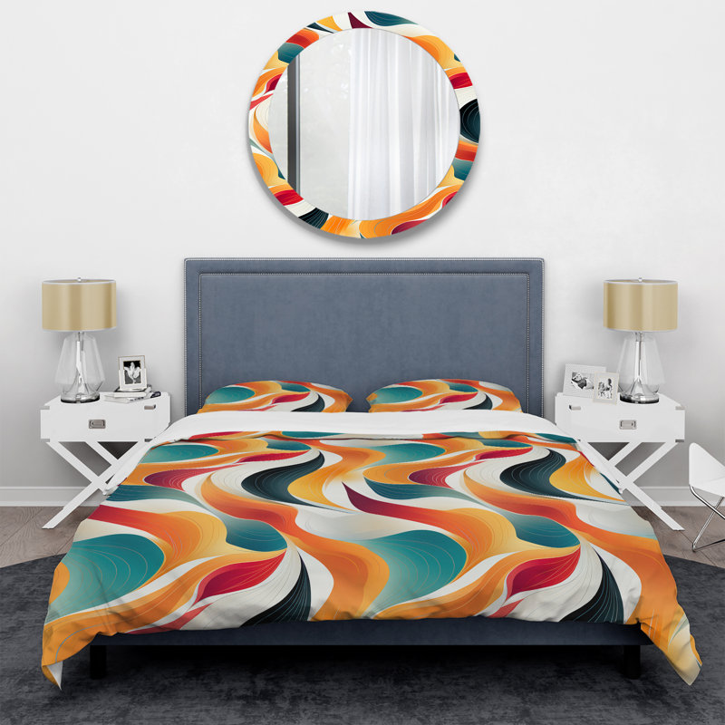 Urban Serenity III - Abstract Duvet Cover Set, King Duvet Cover + 2 King Shams