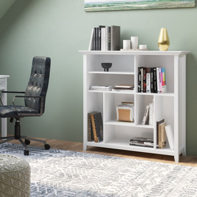 Amherst 44"W Solid Wood Multi Cube Bookcase with 8 Different Sized Storage Cubbies