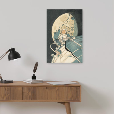 «Retro Space Pilot», rétro, paysage abstrait, art mural