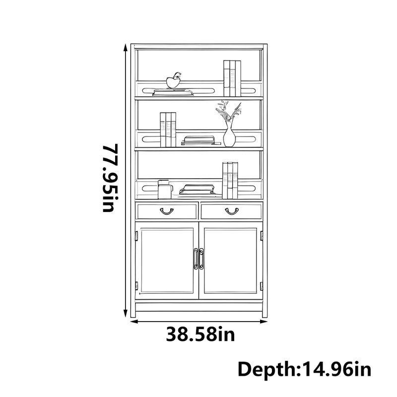 Classic Chinese style storage bookcase