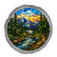 PAS TOTAL - Vitrail LOOK MOUNTAIN RIVER STONE GRAY