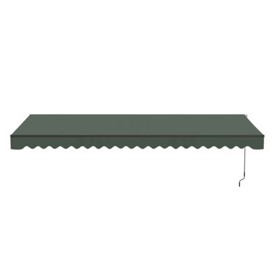 Motorized Retractable Patio Awning- Black Frame