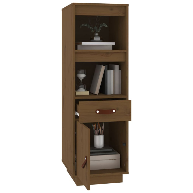 Lily-Anya 34cm Solid Wood Sideboard, Honey Brown