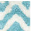 Tapis ivoire / bleu en coton touffeté à la main à chevrons Barcelona-12414460
