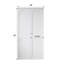 Porte pliante blanche à deux volets avec trousse de quincaillerie d'installation l 36 po x H 78 po-117228065-117228061