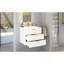 Armoire murale suspendue 24 po avec tiroir double, petit lavabo de salle de bain rectangulaire flottant avec trou de robinet simple et trop-plein, armoire de salle de bain moderne avec lavabo en céramique-413633752