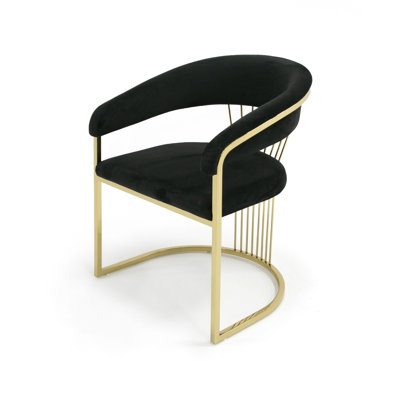 Keyleigh Velvet Upholstered Arm Chair