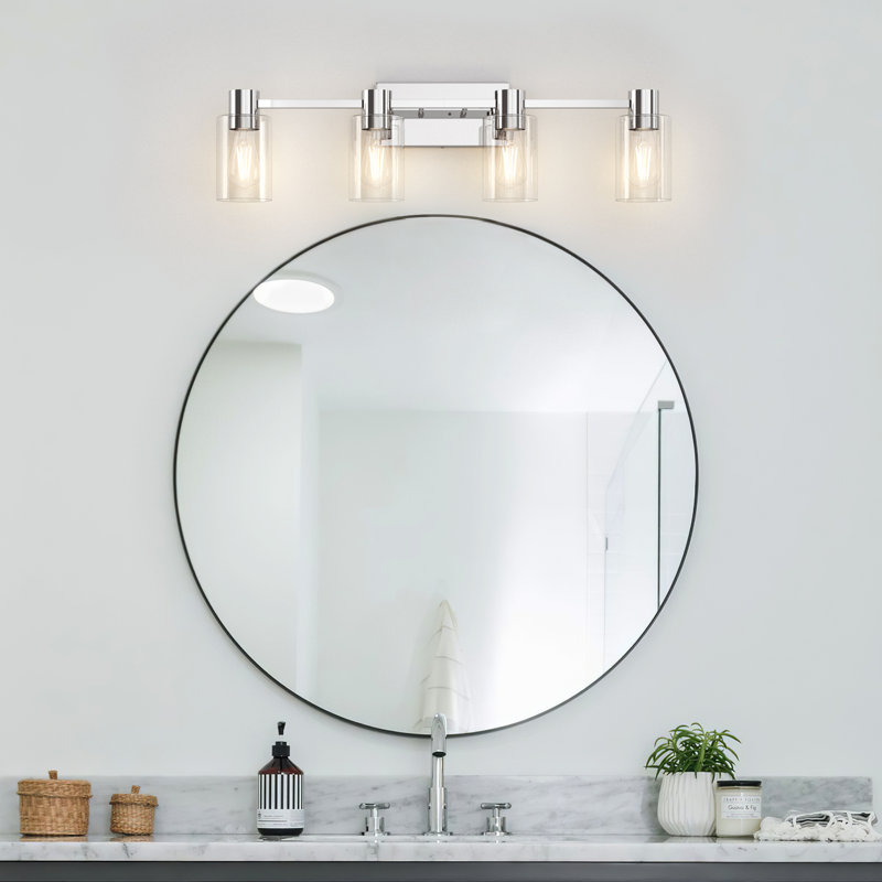 Éclairage pour meuble-lavabo Chaise, Chrome poli, 5 lumières
