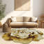 Tapis beige à motif floral Viera-548373316