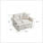 Accent Chair, High-End Chenille Upholstered Armchairs, Living Room Side Chairs With Toss Pillow, Chenille-331873175-315552845