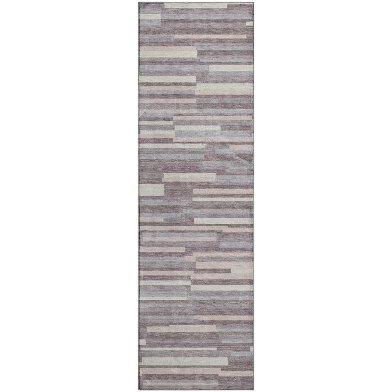 Premium Machine Washable Prisco Lavender Rug, Runner 2'3" x 7'6"