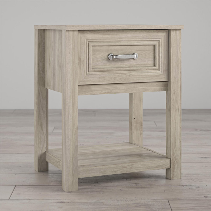 Sierra Ridge Levi Light Walnut Laminated Nightstand for Kids