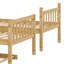 Lit superposé modulaire en bois avec lit gigogne, conception convertible et garde-corps de sécurité-1399028237