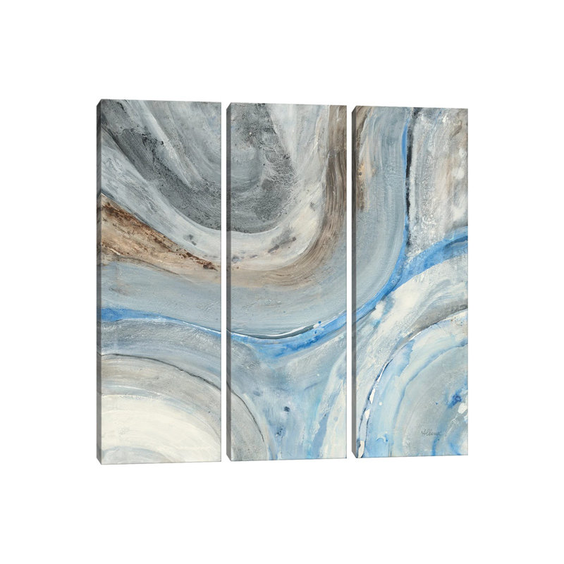 Estuaire - ensemble d'art mural sur toile - ensemble de 3 toiles tendues