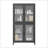 Metal Storage Cabinet Bookcase With 4 Glass Doors And 4 Shelves