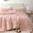 Fluffy Queen Comforter Set, Faux Fur Pink Comforter Set Queen Size, Luxury Fuzzy Bedding Set, Soft Shaggy Bed Set Pink For All Season, 3 Pieces - 1 Comforter & 2 Pillowcases, Blush-121432856-116925516