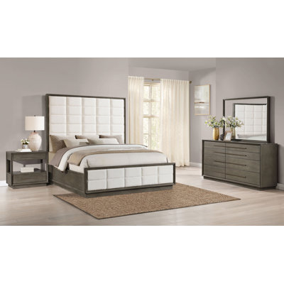 Ensemble de chambre avec très grand lit californien 4 pièces Rodriguez