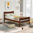 Abbotsholme Wood Low Profile Platform Bed-2031509052