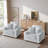 Modern Accent Chair With Cup Holder And Pillows(Set of 2)-115747886