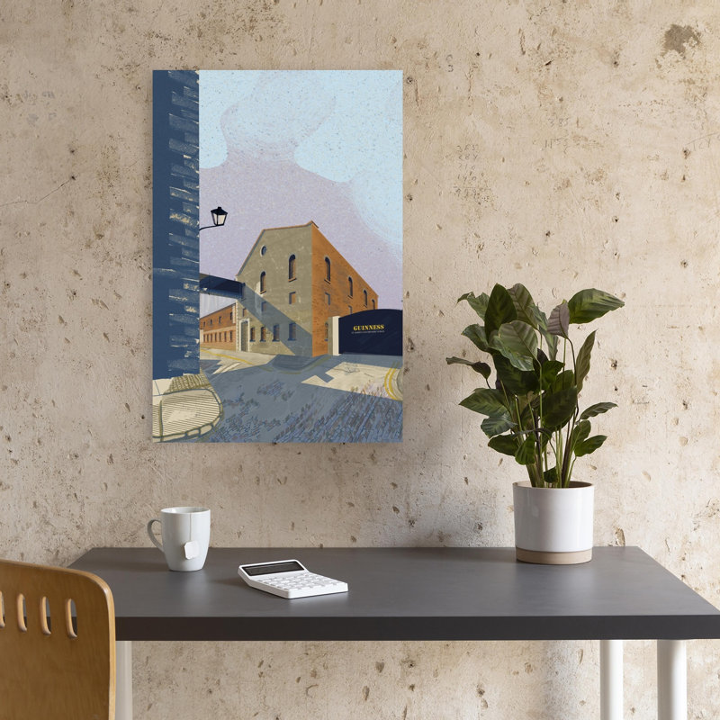 Historic Urban Gateway Abstract Contemporary Architecture City Wall Art Print by Charlotte Trudgett - Wrapped Canvas Print