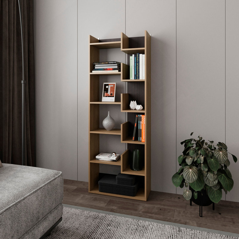 Bibliothèque Magnolia, bureau, Macadamia / noir