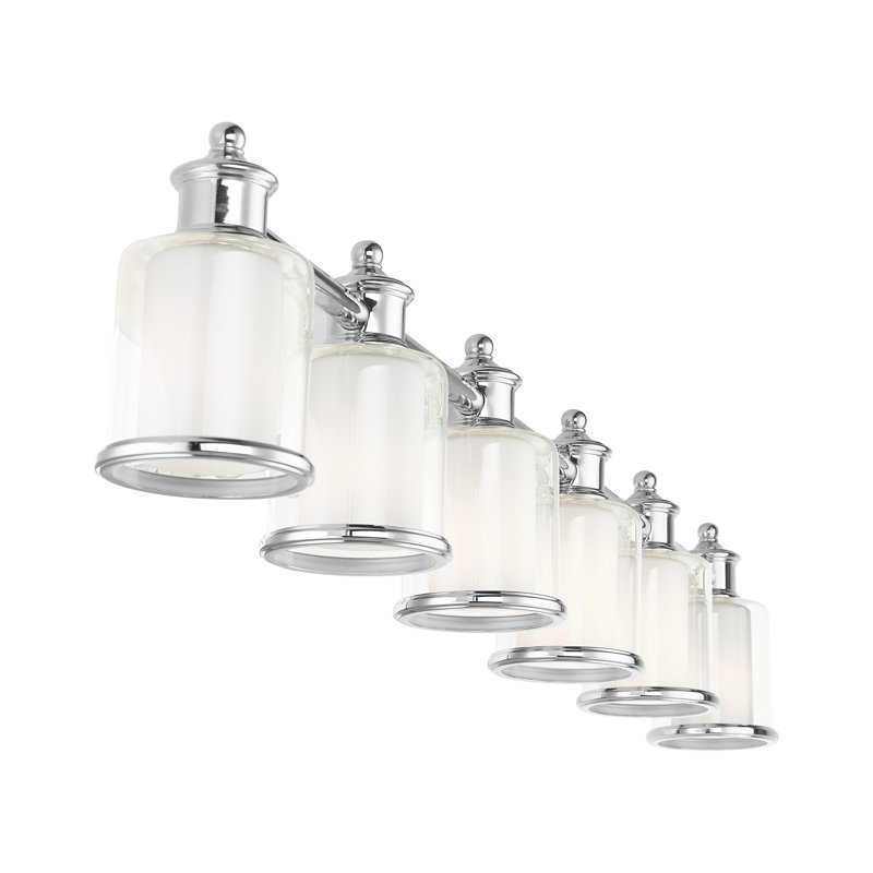 Éclairage de salle de bain à intensité variable 6 lumières Jampier, Nickel poli