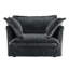 Fauteuil à revêtement antidérapant avec grand coussin de dossier et coussins décoratifs, canapé confortable à siège profond simple, tissu en velours côtelé doux-1774684628