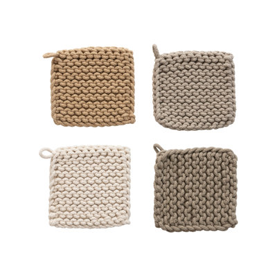 Elodia 2-Piece Crocheted Potholder Set