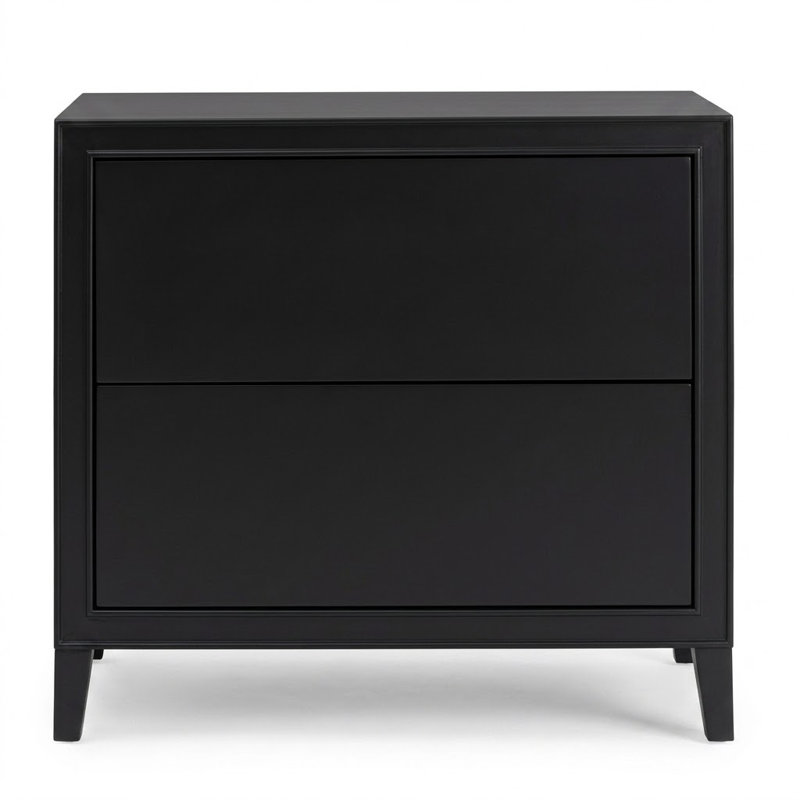 Paris Bedside Table, Antique Black