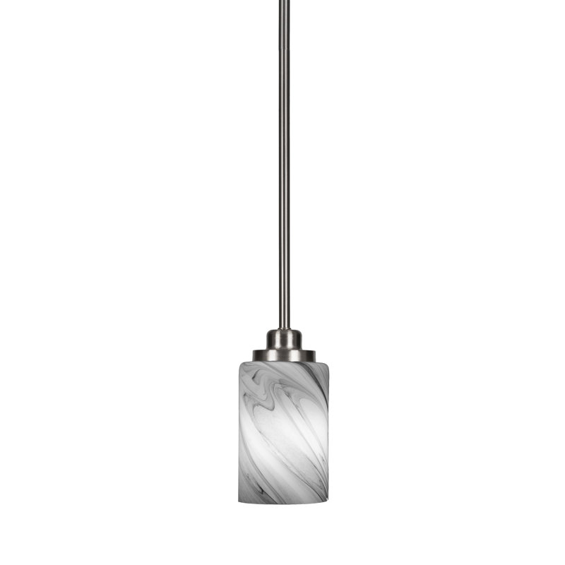Mini-luminaire suspendu 1 lumière Odyssey, Tempête, Nickel brossé