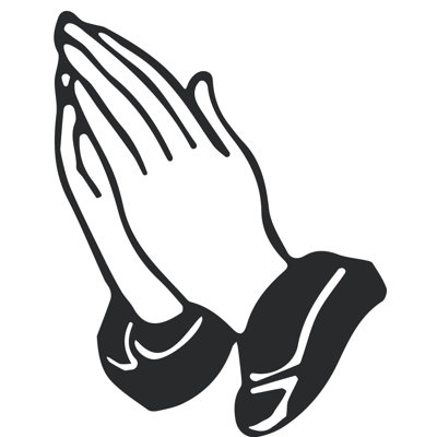 Décalcomanie murale prayer mains