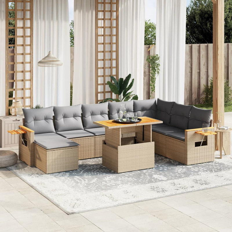 Garden Sofa Set Beige