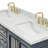 61'' Double Bathroom Vanity with Top-93359392