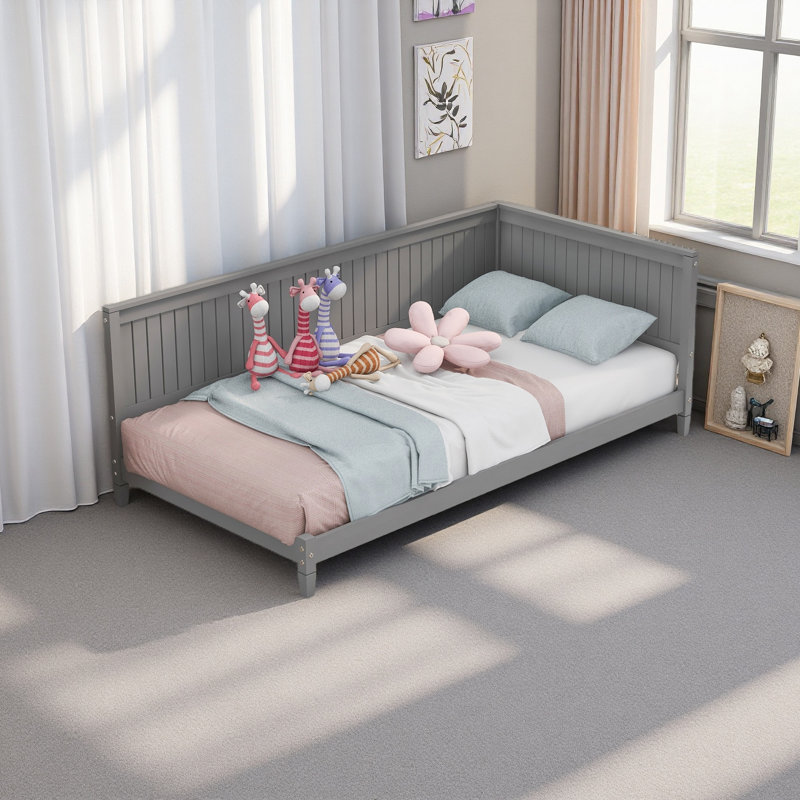 Wood Daybed/Sofa Bed, Twin, Gray