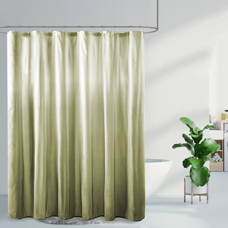 Rideau de douche Jaedan, L 72 po x L 72 po, Vert