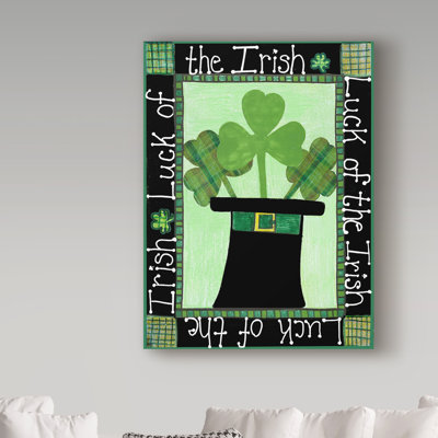 «Luck O Irish» par Hollaway, reproduction d'art textuel sur toile tendue