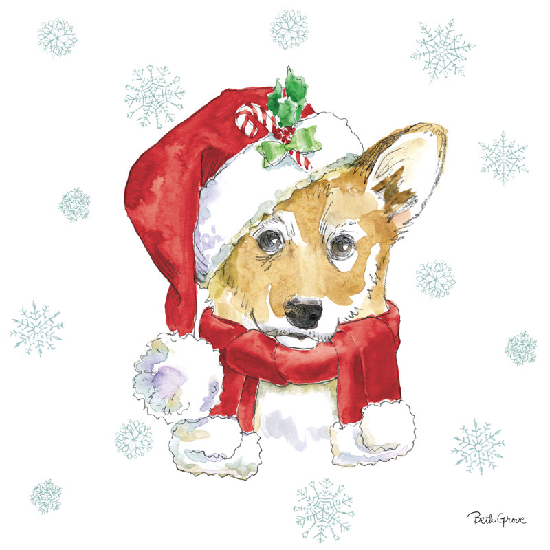 Holiday Paws VIII by Beth Grove - Wrapped Canvas Painting, 50.8cm H x 50.8cm W x 3.8cm D