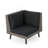 SOFA SET CORNER+TABLE - BROWN