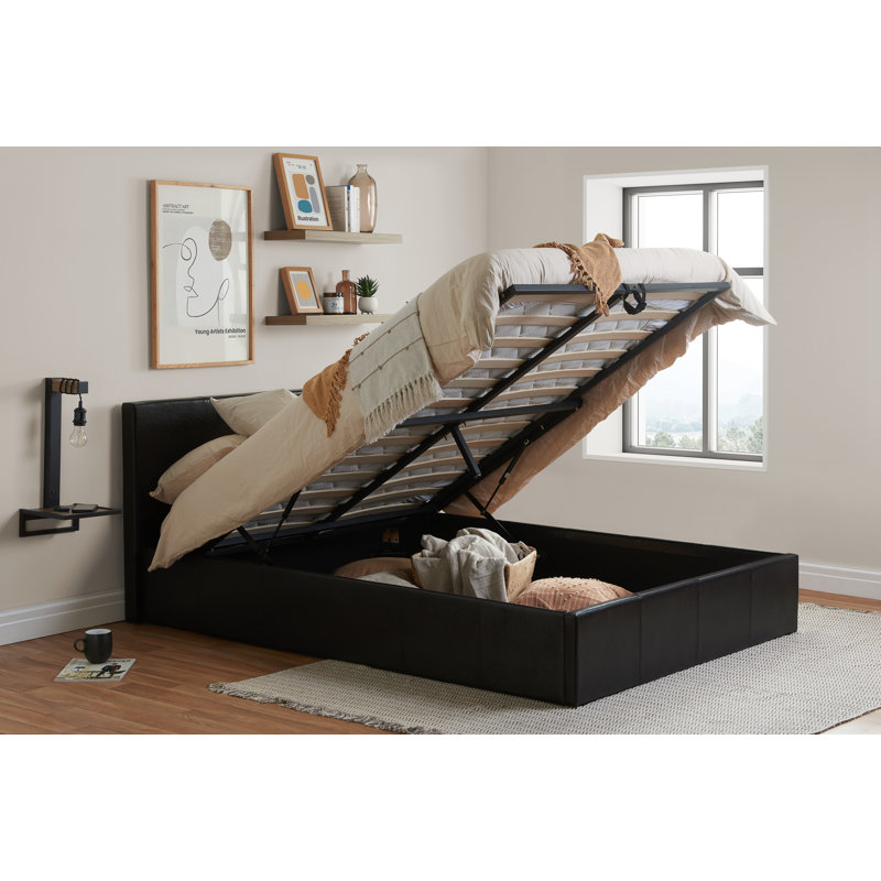 Beckey Upholstered Ottoman Bed, Kingsize (5'), Brown