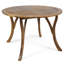 Table d'extérieur en bois de 46,01 po avec finition, savoir-faire exquis, structure solide, table pour patio et lignes épaisses et lisses