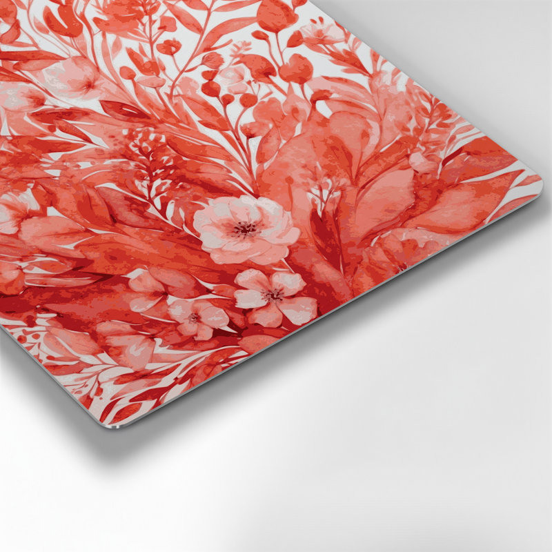 Aquarelle florale 90, art mural en métal rose, H 32 po x l 32 po
