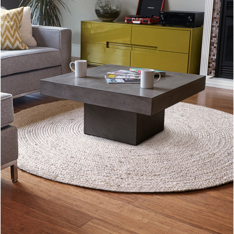 Tapis ivoire en jute tissé à la main Gage, Rond 4 pi