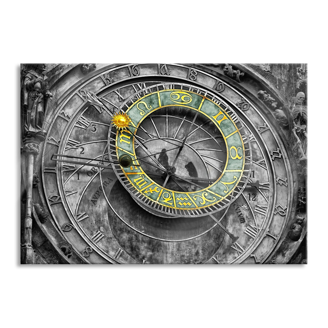 Glasbild Astronomische Uhr in Prag