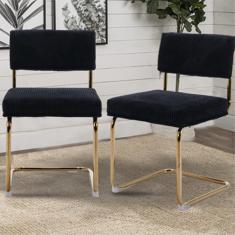 20'' H Upholstered Parsons Chair, Black